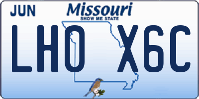 MO license plate LH0X6C