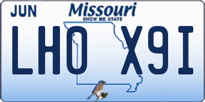MO license plate LH0X9I