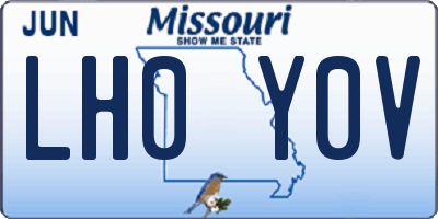 MO license plate LH0Y0V