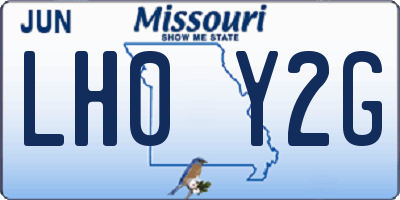MO license plate LH0Y2G
