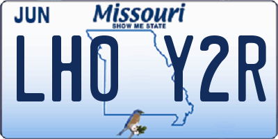 MO license plate LH0Y2R