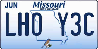 MO license plate LH0Y3C