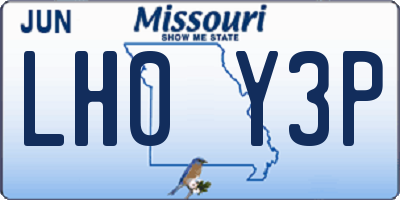 MO license plate LH0Y3P