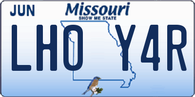 MO license plate LH0Y4R