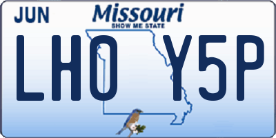 MO license plate LH0Y5P