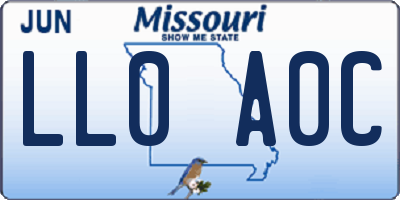 MO license plate LL0A0C