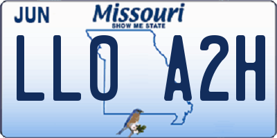 MO license plate LL0A2H