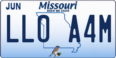 MO license plate LL0A4M