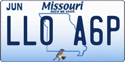 MO license plate LL0A6P