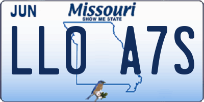 MO license plate LL0A7S