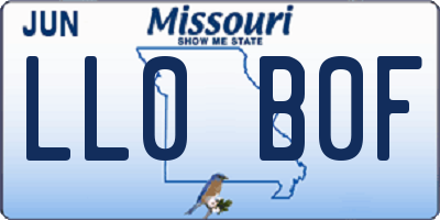 MO license plate LL0B0F