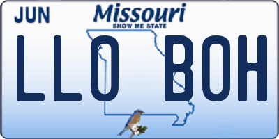 MO license plate LL0B0H