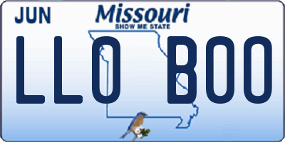 MO license plate LL0B0O
