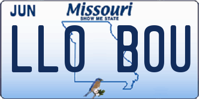 MO license plate LL0B0U