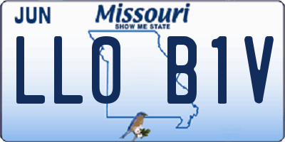 MO license plate LL0B1V