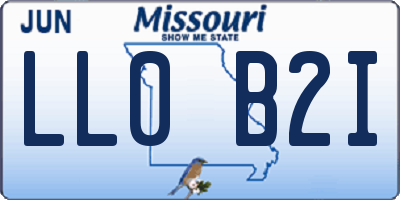 MO license plate LL0B2I
