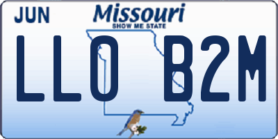 MO license plate LL0B2M