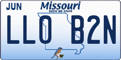 MO license plate LL0B2N
