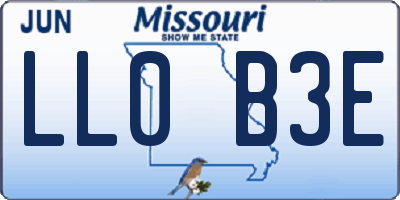 MO license plate LL0B3E