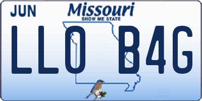 MO license plate LL0B4G