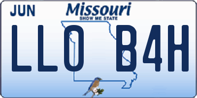 MO license plate LL0B4H