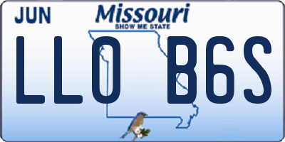 MO license plate LL0B6S