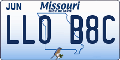 MO license plate LL0B8C