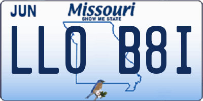 MO license plate LL0B8I