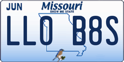 MO license plate LL0B8S