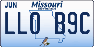 MO license plate LL0B9C