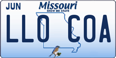 MO license plate LL0C0A
