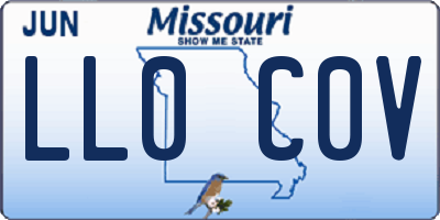 MO license plate LL0C0V
