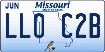 MO license plate LL0C2B