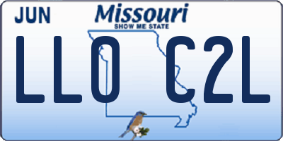MO license plate LL0C2L