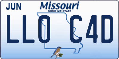 MO license plate LL0C4D