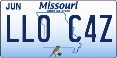 MO license plate LL0C4Z