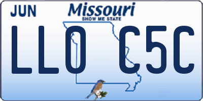 MO license plate LL0C5C