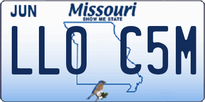 MO license plate LL0C5M