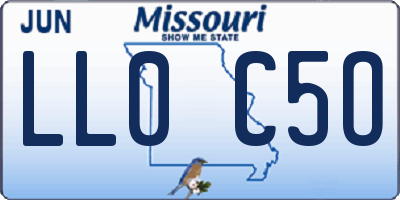 MO license plate LL0C5O