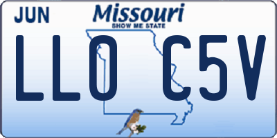 MO license plate LL0C5V