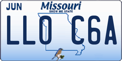 MO license plate LL0C6A