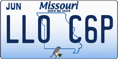 MO license plate LL0C6P