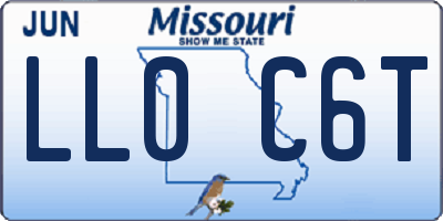 MO license plate LL0C6T