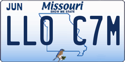 MO license plate LL0C7M