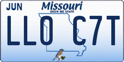 MO license plate LL0C7T
