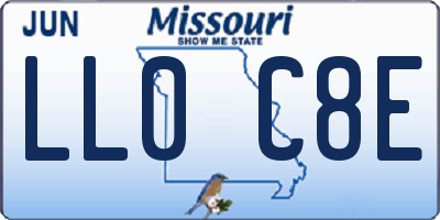 MO license plate LL0C8E