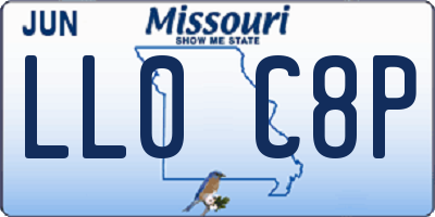 MO license plate LL0C8P