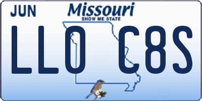 MO license plate LL0C8S