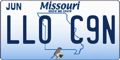 MO license plate LL0C9N