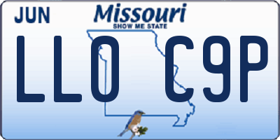 MO license plate LL0C9P